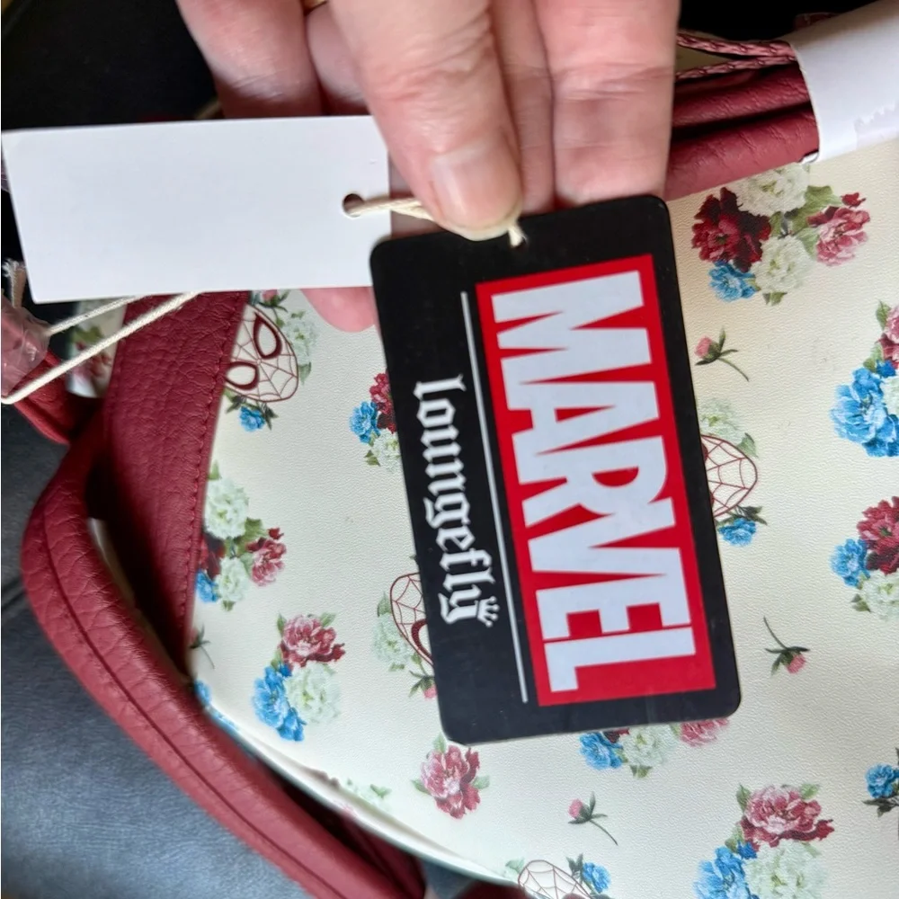 Loungefly New Marvel Spider-Man Floral Backpack - Picture 3 of 4